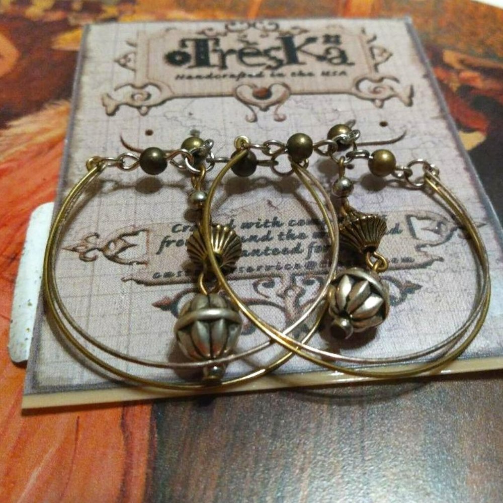 Treska Dangle Hoop Earrings